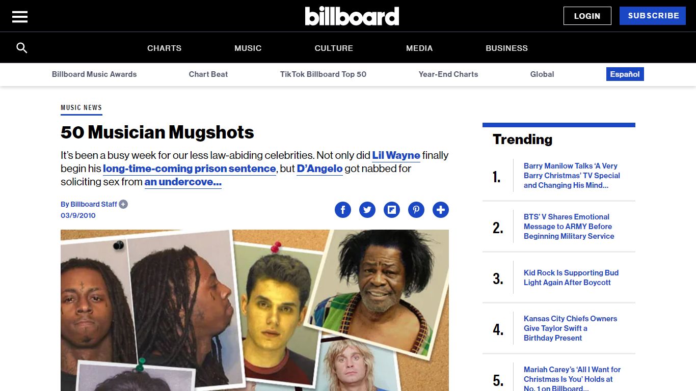 50 Musician Mugshots – Billboard